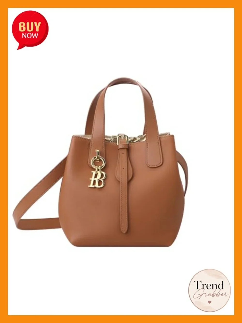 Genuine Cow Leather Convertible Bucket Crossbody Bag Tote Purse